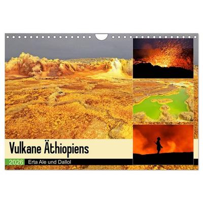 Vulkane Äthiopiens - Erta Ale und Dallol (Wandkalender 2026 DIN A4 quer), CALVENDO Monatskalender