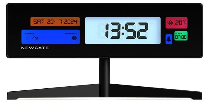 Newgate Supergenius LCD Wekker - Zwart