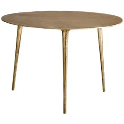 KLEINE Couchtisch-Garnitur aus Aluminium mit goldener Messing-Oberfläche 68/68/46 cm