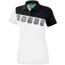 erima 5-C Poloshirt Damen white/black/dark grey 48