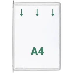 Tarifold Sichttafel DIN A4 Öffnung oben grau