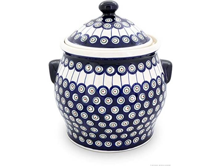 Bunzlauer keramik Original 5 Liter Kartoffeltopf Mehrzwecktopf Keramiktopf mit Deckel und 6 Belüftungslöcher (GU-1101/8)