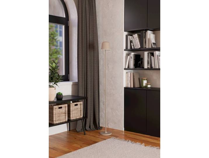 Lampadaire LED Mannera 16 x 140 x 16cm Beige/Sable/Blanc Acier/Aluminium verni Polycarbonate LED Module LED
