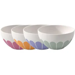 Villeroy & Boch Müslischale 4tlg. Fleur couleur, Schüssel + Schale, Mehrfarbig