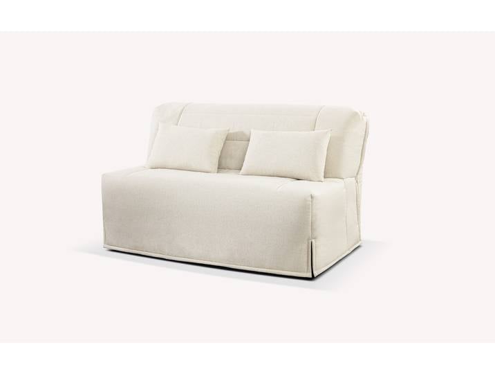 Banquette BZ Tissu SIMONE - Beige - Couchage 140x198 - Sommier Lattes