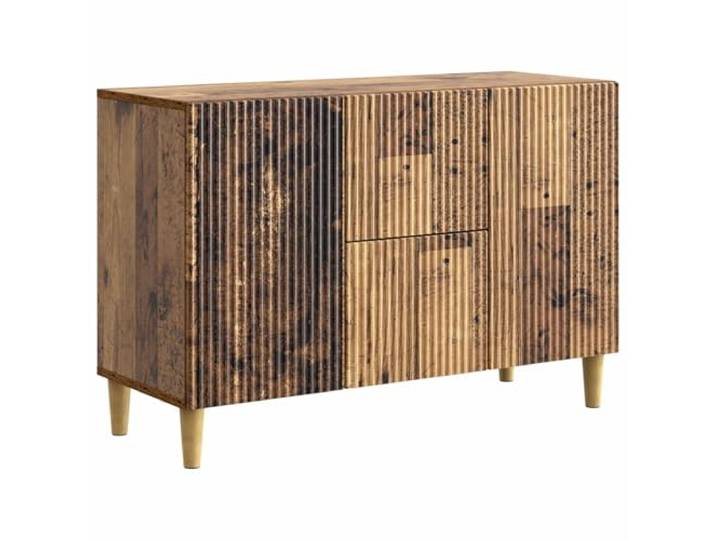 Kaorsrow Sideboard Altholz-Optik 89x34.5x60cm Kommode Holzwerkstoff Vielseitiger Schrank für Wohnzimmer und Flur mit 2 Schubladen und 2 Schwenktüren für geordnete Aufbewahrung im Alltagsleben.