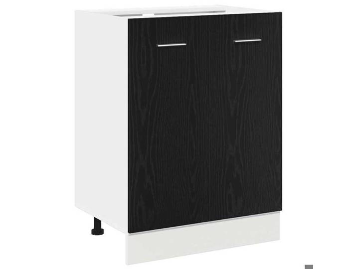 Automne/hiver Armoire bas de cuisine Colonne cuisine - Meuble Bas Chêne Noir 60x46x81 5 cm Bois Contreplaqué5504301