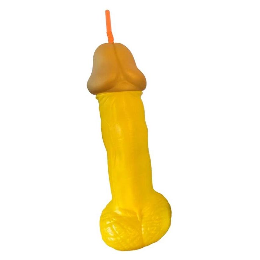 Diablo Picante Vaso Pene PlãStico Amarillo (D-241822)