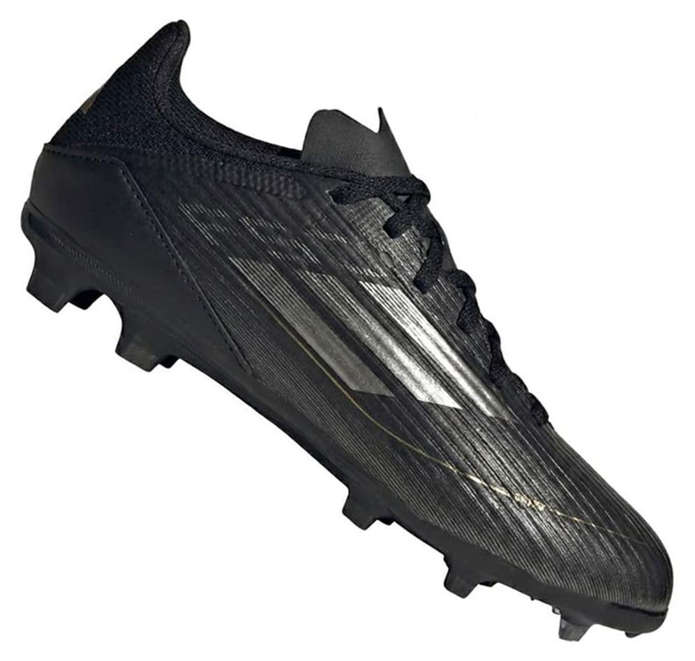 adidas F50 League Multi-Ground Core Black Iron Metallic Gold Metallic (GS) - EU 30
