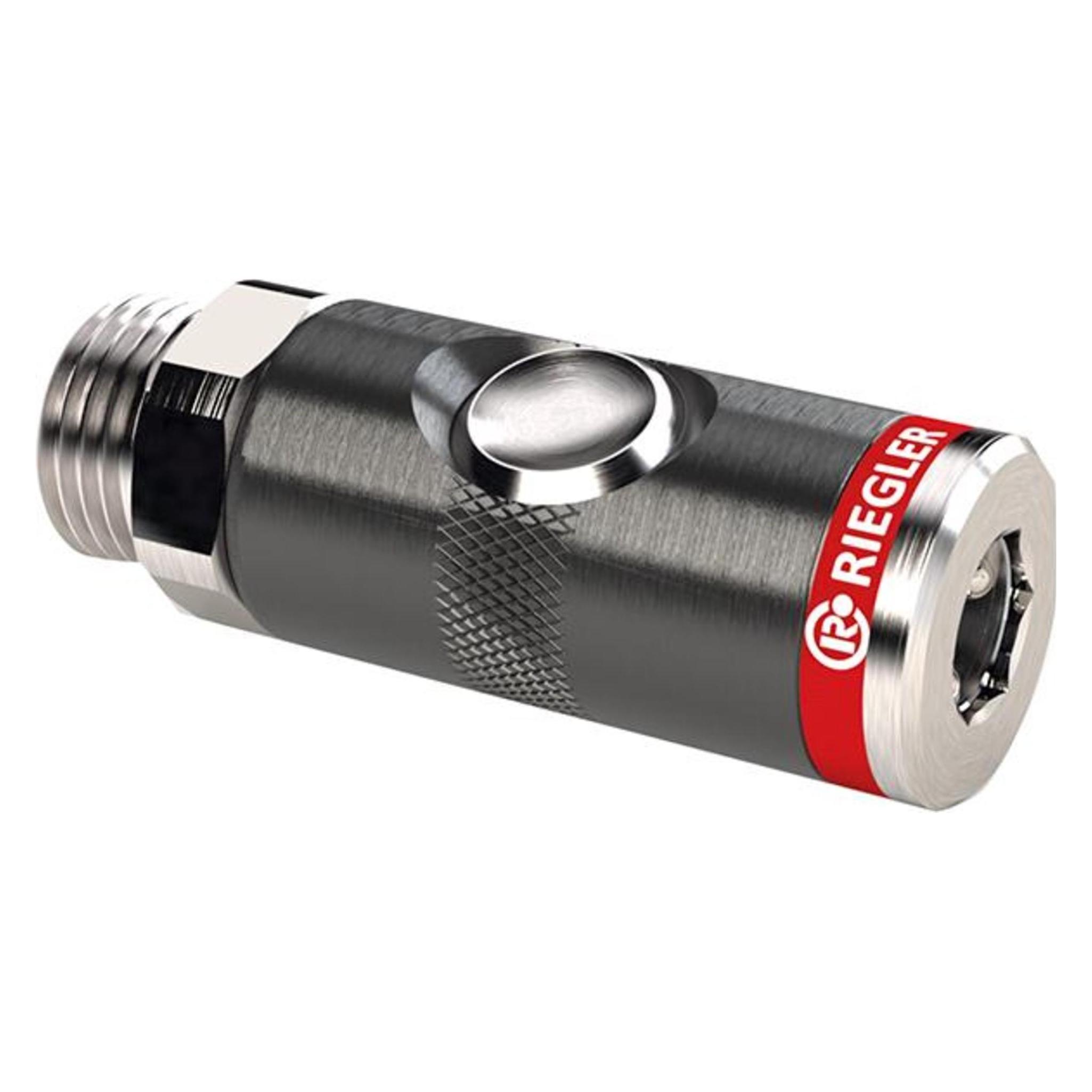 Riegler Sicherheitskupplung DN 7,4, Aussengewinde Gewinde G 1/4 " 13,16 mm (199982)