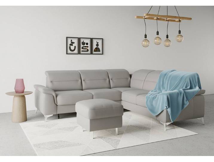 sit&more Ecksofa Sinatra L-Form, optional mit Kopfteilverstellung und Armteilfunktion