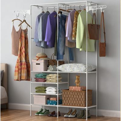 DEVERA Multifunctional Freestanding Garment Rack Organizer