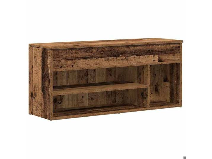 Bonne qualité - Banc à chaussures - BONNIE - Commode à chaussures vieux bois 102x30 5x45cm - Bois d'ingénierie - Meuble d'entrée