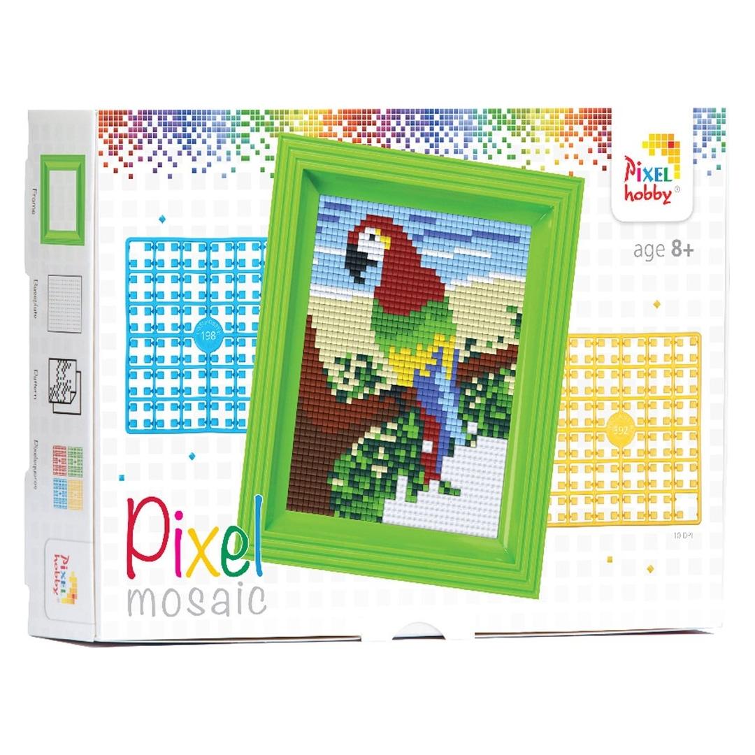 Idena Pixel Geschenkverpackung - Papagei mit Rahmen (31251)