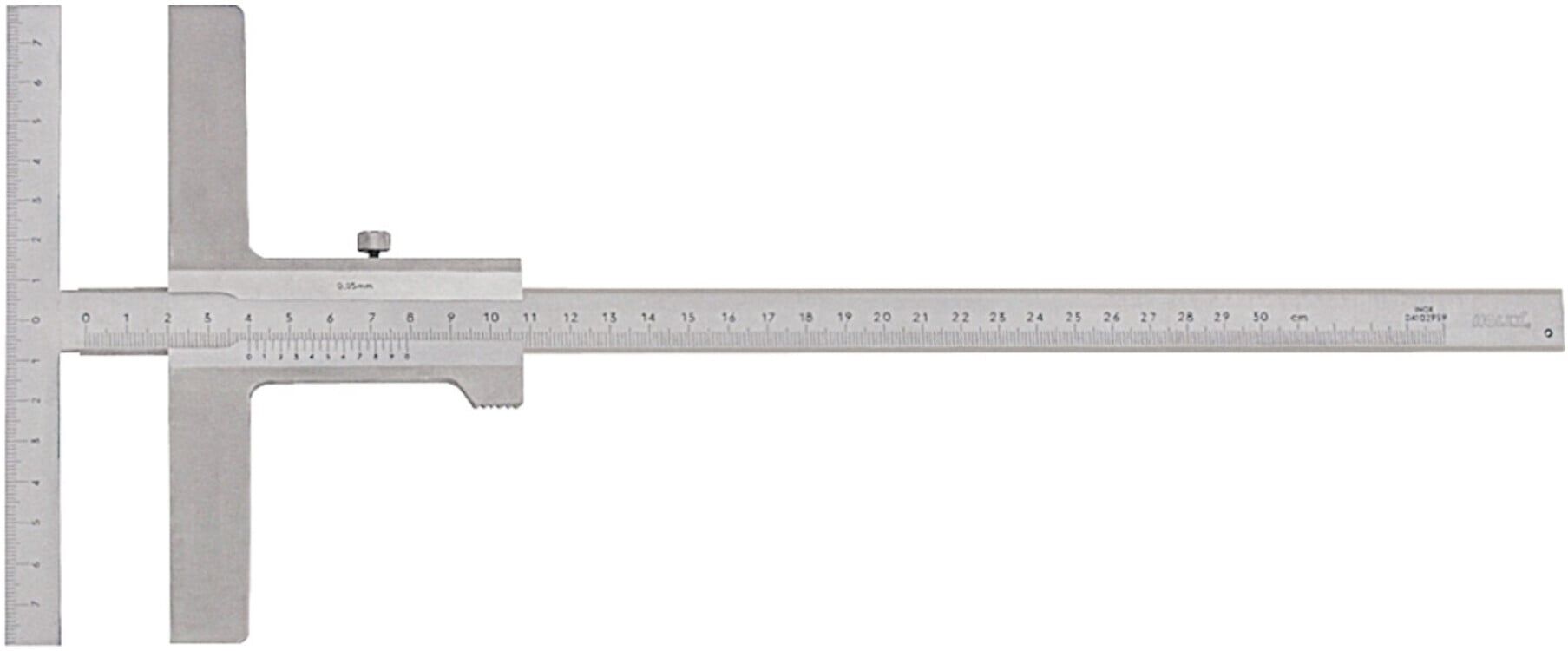Holex Anreiß-Messschieber und Anschlagrolle aus rostfreiem Stahl mit Nonius und Feststellschraube (200 mm Messbereich), 446300 200)