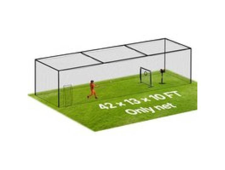 VEVOR Baseball-Schlagkäfig 1270x390x308 cm, Freistehender Tragbarer Schlagkäfig mit 30-lagigem & Geknotetem HDPE & Karabinerhaken, Übungsnetz für Outdoor Indoor Garten (NUR NETZ)