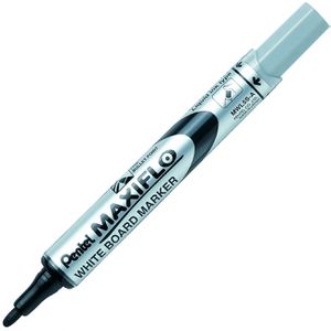 Pentel Whiteboardmarker Maxiflo S, schwarz, Rundspitze, Strichbreite 2mm, abwischbar