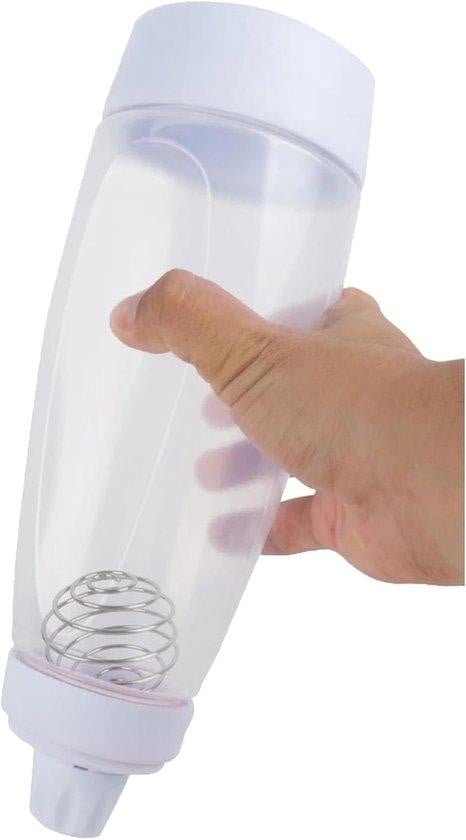 Meetbeker met maatverdeling van 1000 ml, wit, plastic en silicone