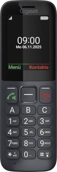 Gigaset Comfort 600 SIM 4G Smartphone 6,1 cm (2.4 Zoll Single SIM (Schwarz, Grau)