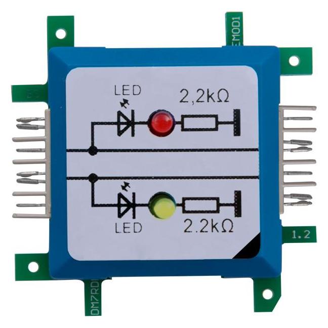 Allnet BrickRknowledge Dual-LED auf Masse, Rot / Gelb / Signal durchverbunden (Diverse) (ALL-BRICK-0410)