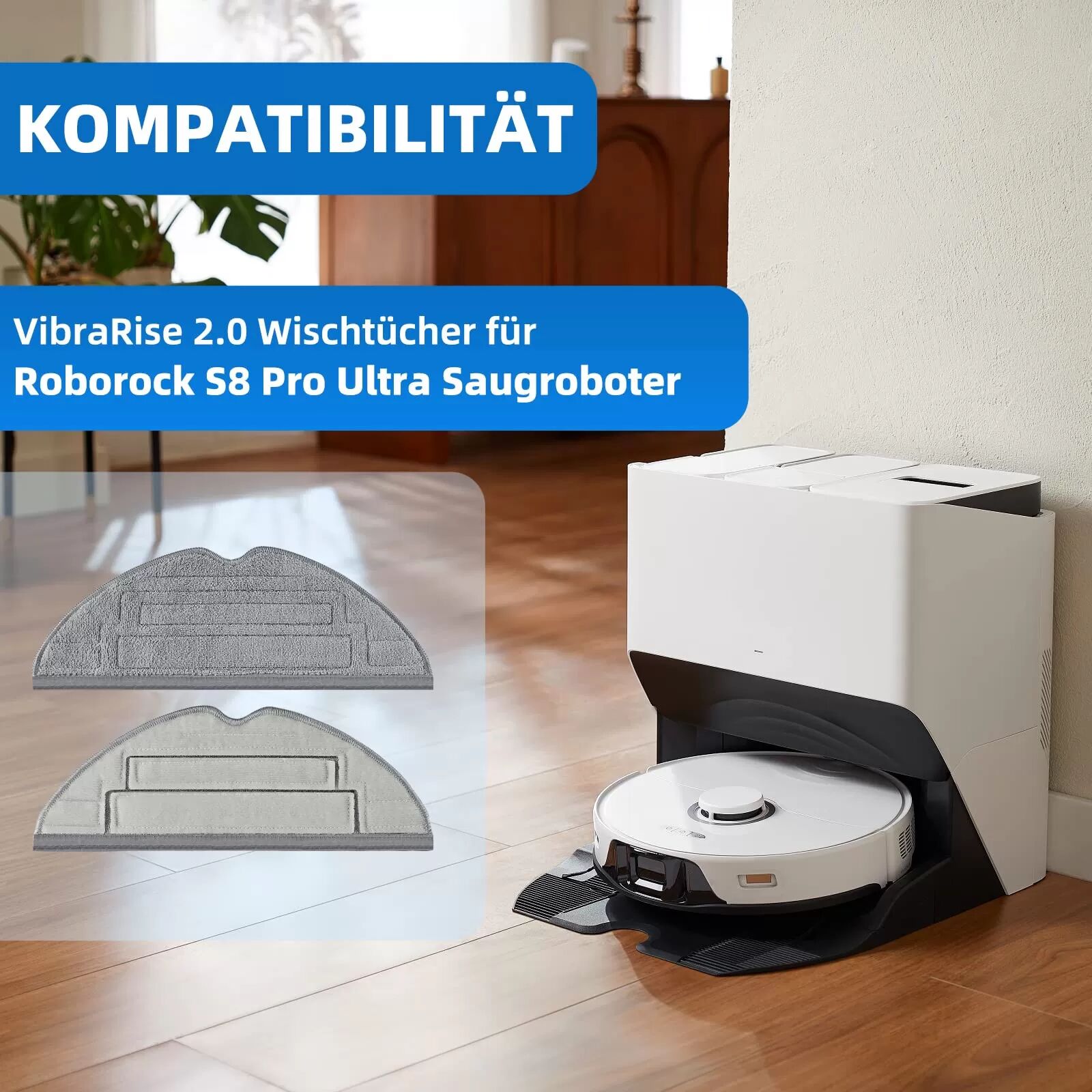 INF Wischtücher für Xiaomi Roborock S8/S8+ 6er-Pack