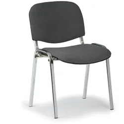 Konferenzstuhl VIVA, Chromfüße, grau