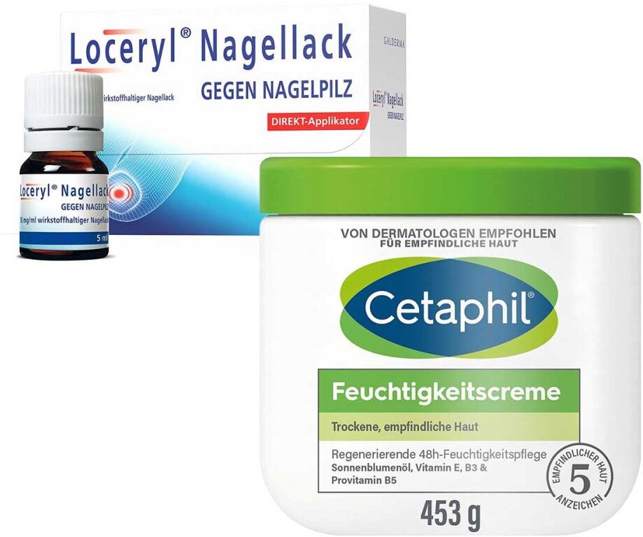 Loceryl gegen Nagelpilz + Cetaphil Feuchtigkeitscreme 5+456ml