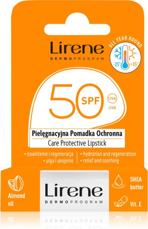 Lirene Care Protective Lipstick protective lip balm with moisturising effect SPF 50 4.6 g