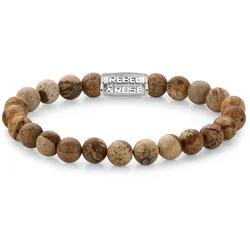 Rebel & Rose RR-80027-S Herren Bead-Armband Woodstock 8 mm, 19 cm