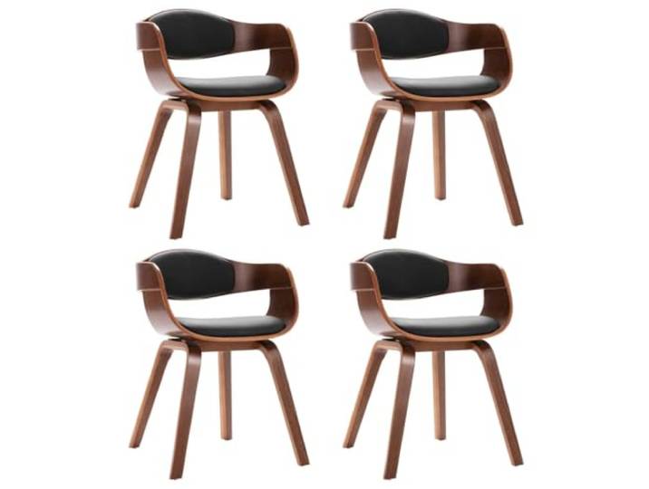 KKgypkn 4 Esszimmerstühle Bugholz Kunstleder Dick gepolstert, ergonomisches Design, 110 kg Belastbarkeit pro Sitz, für Esszimmer