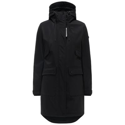 Kurzmantel NAVAHOO "Morgennebel 14", Damen, Gr. S (36), schwarz, Obermaterial: 100% Polyester. Innenfutter: 62% Polyester, 33% Baumwolle, 5% Elasthan. Ärmelfutter: 100% Polyester, tailliert ca. Mitte Oberschenkel, hoch geschlossener Ausschnitt,...