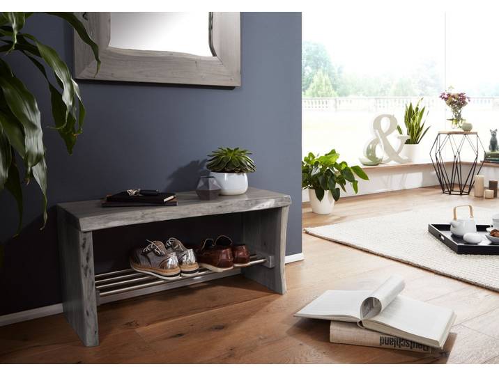 Banc d'entrée 81x30 Acacia laqué Gris taupe PURE ACACIA #916