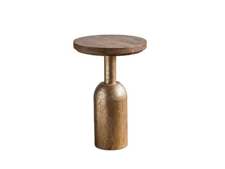 TEESONG Beistelltische für Wohnzimmer, Beistelltisch in Not, Vintage, kleines Café für Wohnzimmer, Gästehaus/Hotel, rund, für Balkon, Nachttisch, Beistelltisch, Wohnzimmertisch, Couchtisch (A1567)