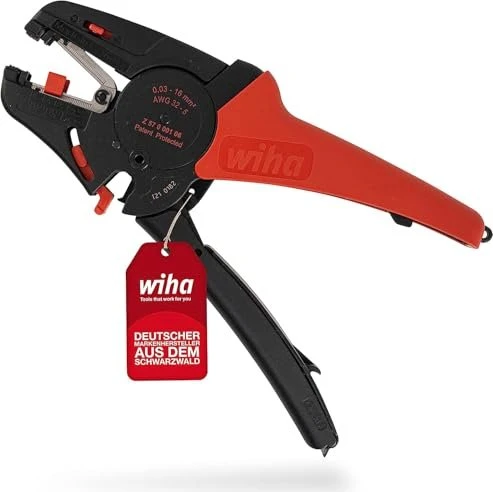 Wiha Abisolierwerkzeug automatisch (schwarz/rot, bis 16mm²)