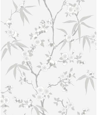Seabrook Designs Asian Blossom Trail Nonwoven Unpasted Wallpaper