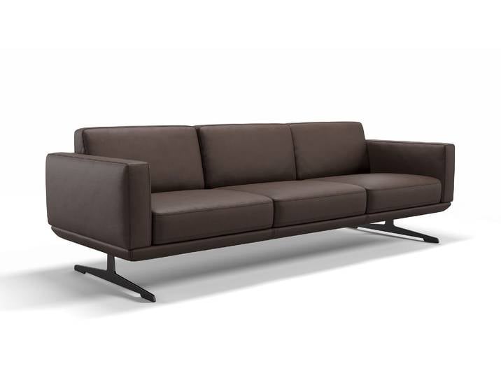 Lounge Design Leder 3-Sitzer XXL MARETO Relax Sofa schmal