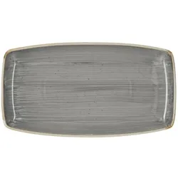 Churchill Rechteckiger Keramikteller Stonecast Grau 35x18,5cm