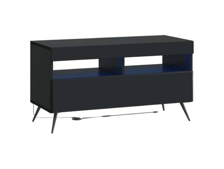 GKHPYURE TV-Schrank mit LED-Beleuchtung, Schwarz Um 90 ° drehbare Türen, flexible LED-Leuchten, großer Raum, feuchtigkeitsbeständig, nur für den Innenbereich