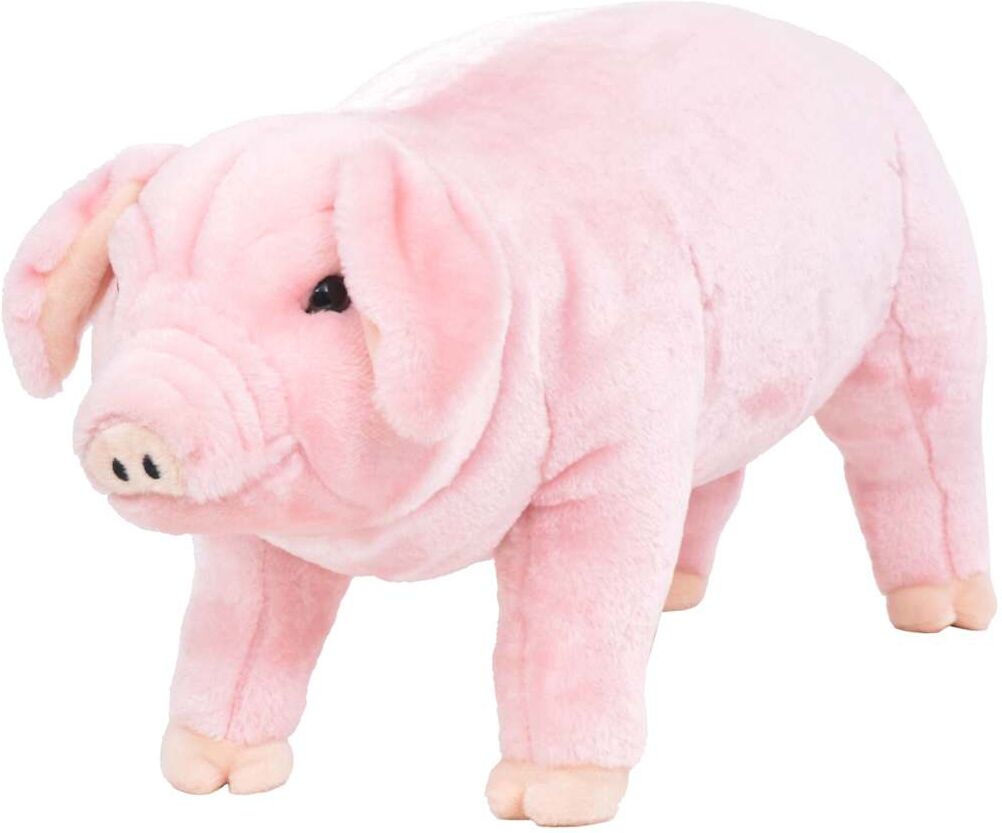 vidaXL Jouet en peluche Cochon rose XXL