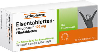 ratiopharm GmbH EISENTABLETTEN-ratiopharm 100 mg Filmtabletten 50 St 06958537