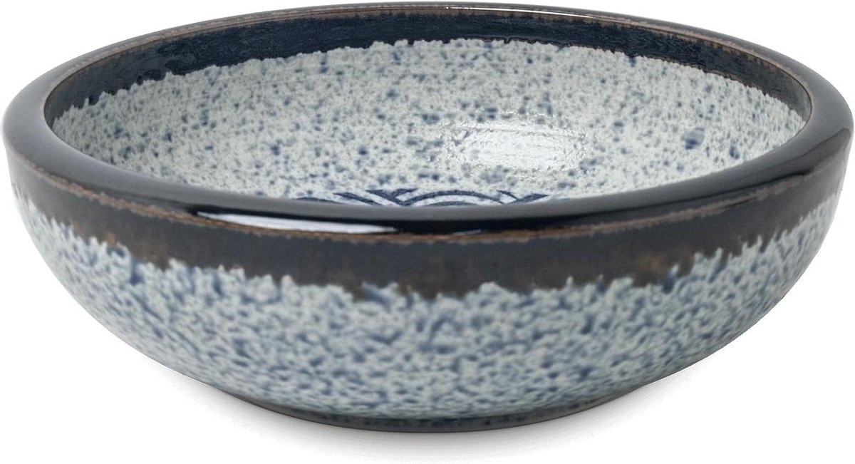 Handgemaakte Japanse porseleinen kom in het blauw - Ø24 cm