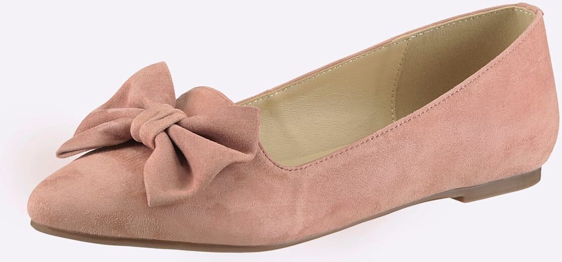 Ballerina ANDREA CONTI, Damen, Gr. 36, rosa (rose), Leder, Veloursleder, Schuhe Ballerina rose 36