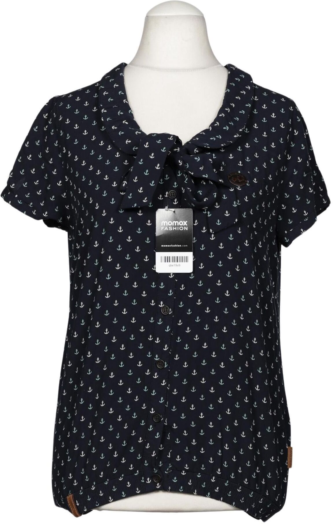 Naketano Damen Bluse, Marineblau, Gr. S, Viskose - Second Hand