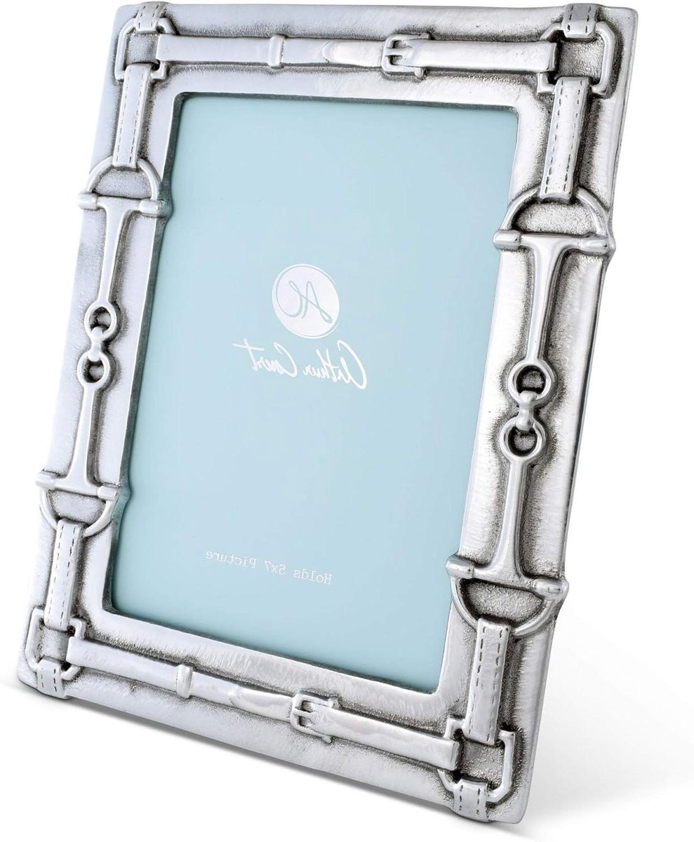 Zilveren aluminium fotolijst met paardensport thema - 5x7 inch