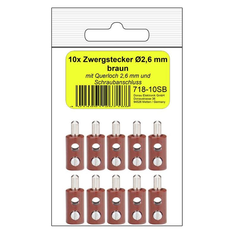 Donau 10 ZWERGSTECKER 2,6mm braun in SB (718-SB)
