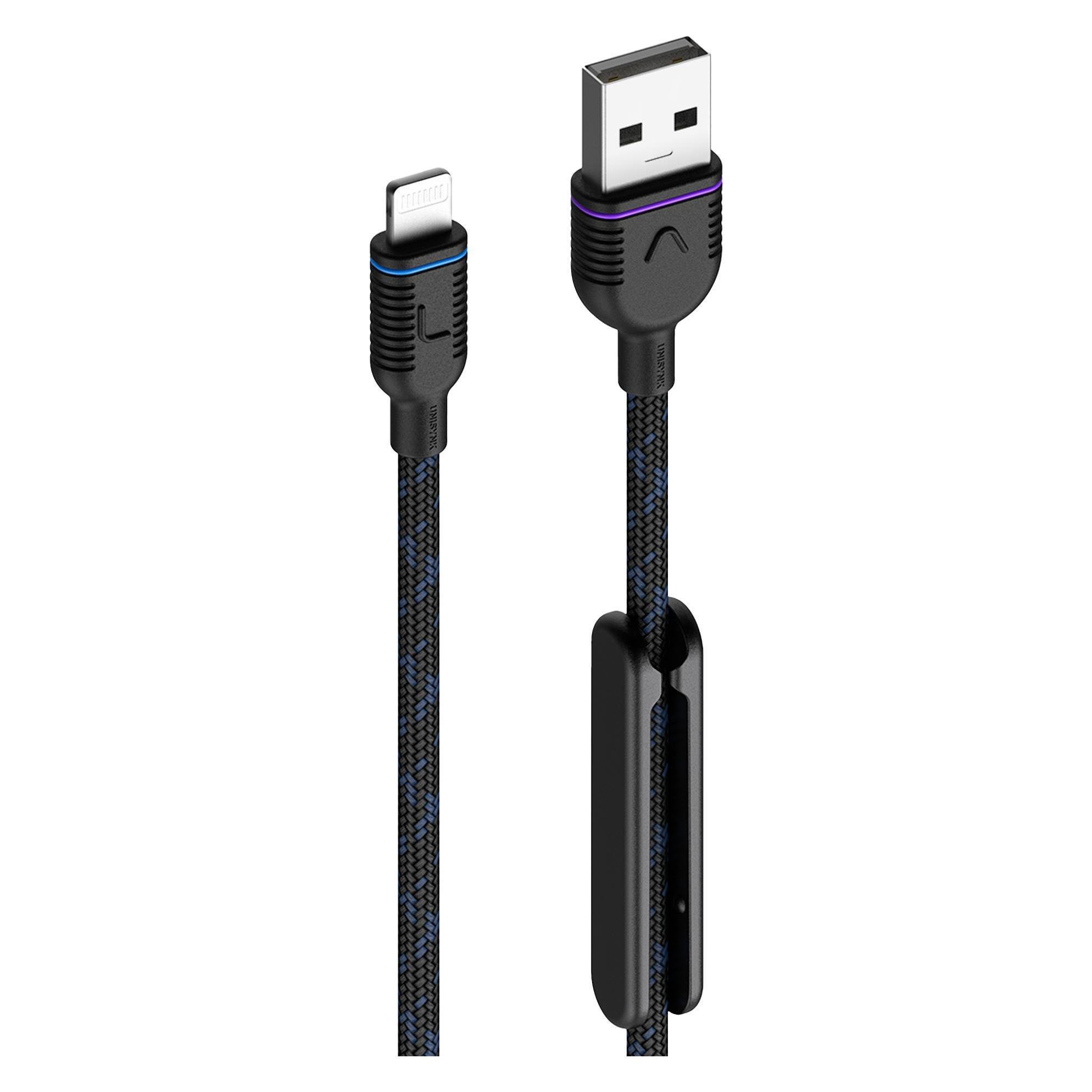 Unisynk 10274 mobile phone cable Black 2 m USB A Lightning (2 m) (10274)