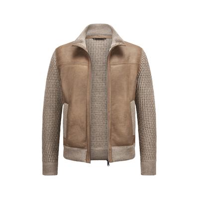 Blouson MILESTONE "MSCervo", Herren, Gr. 54, beige (camel), Jacken Blouson, mit modernen Materialien