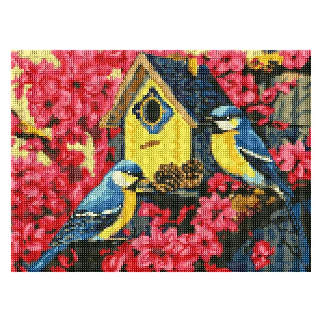 Ideyka Diamantmosaik - Gemütliches Vogelhaus (54611291)