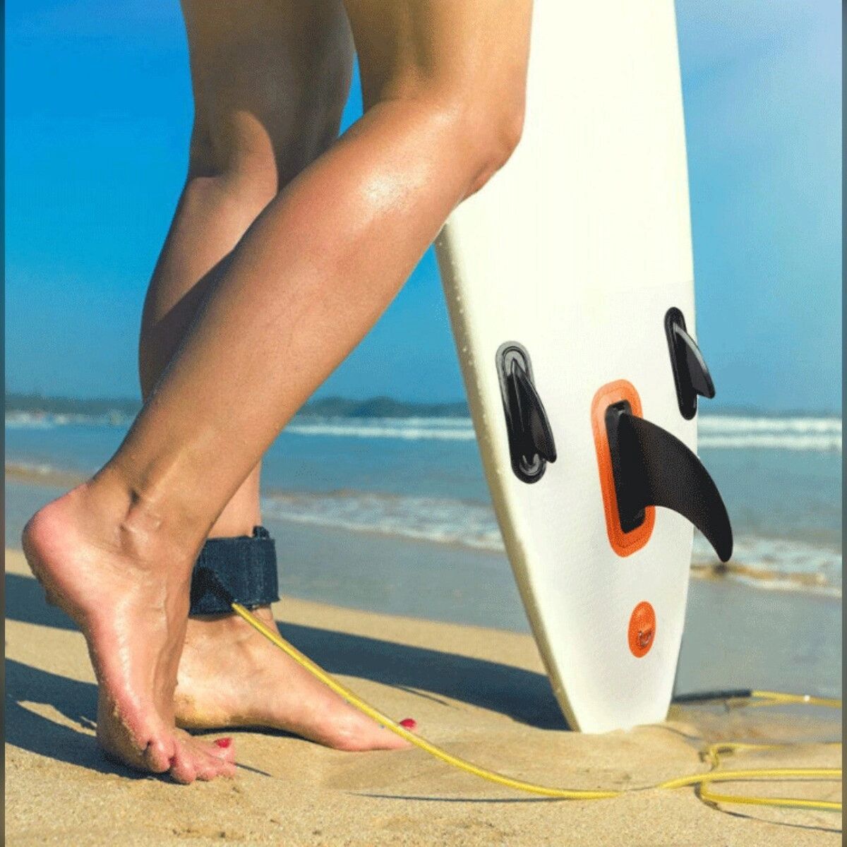 INF SUP aufblasbares Paddleboard Heckflossen-Kit – Slide-In-Ruder mit abnehmbarer Mittelflosse und 9 inch Flossenbasis, PVC,
