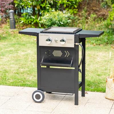 MAISON ARTS 2- & 3-Burner Propane BBQ Grills with Cast Iron Griddles, 20,000 & 33,000 BTU for Outdoor, Patio, and Party Cooking
